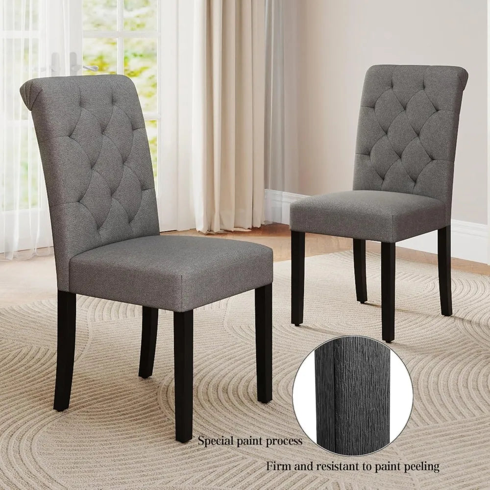 Set of 4 Upholstered Dining Chairs