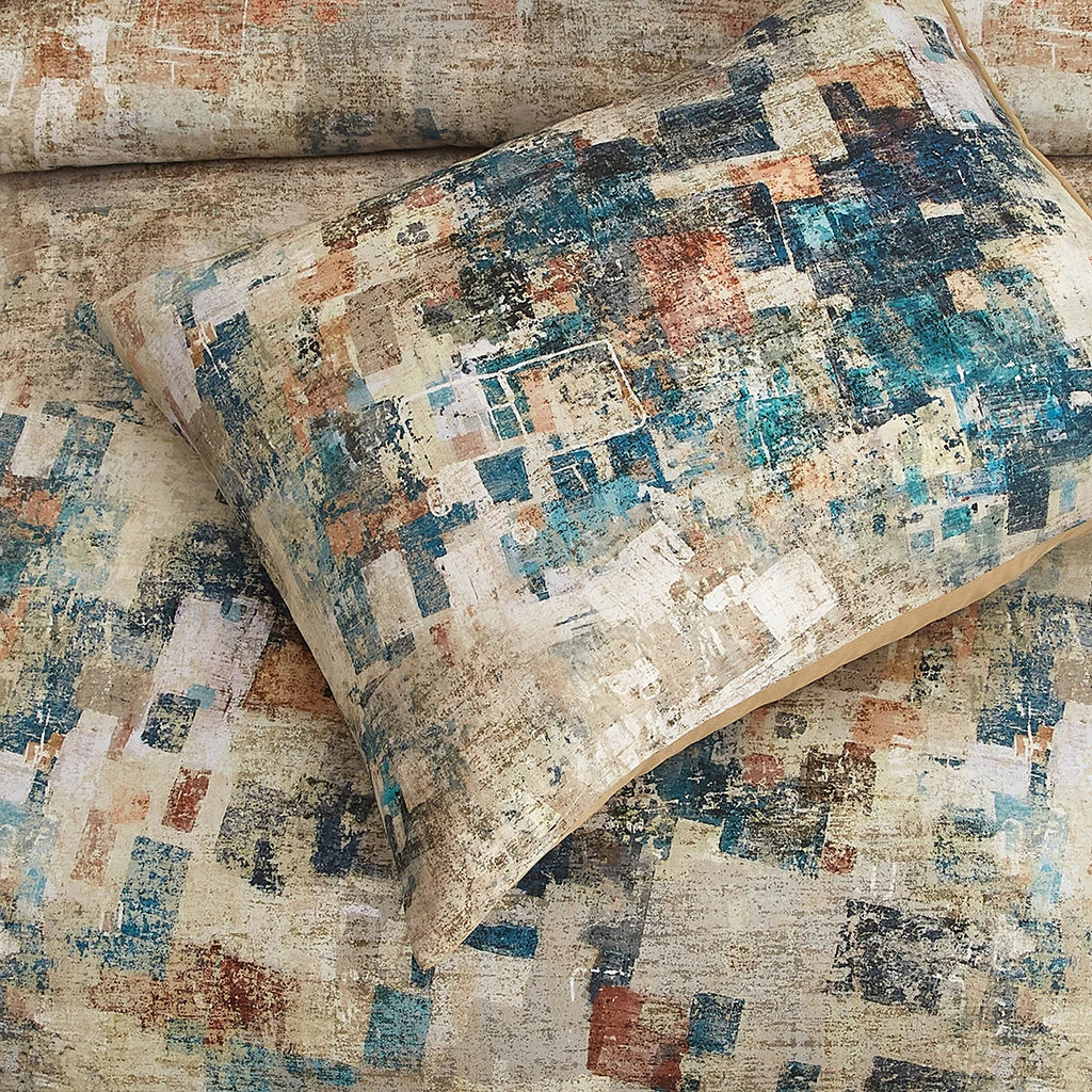 Blue Bohemian Country Floral Patchwork Quilt Bedding Set