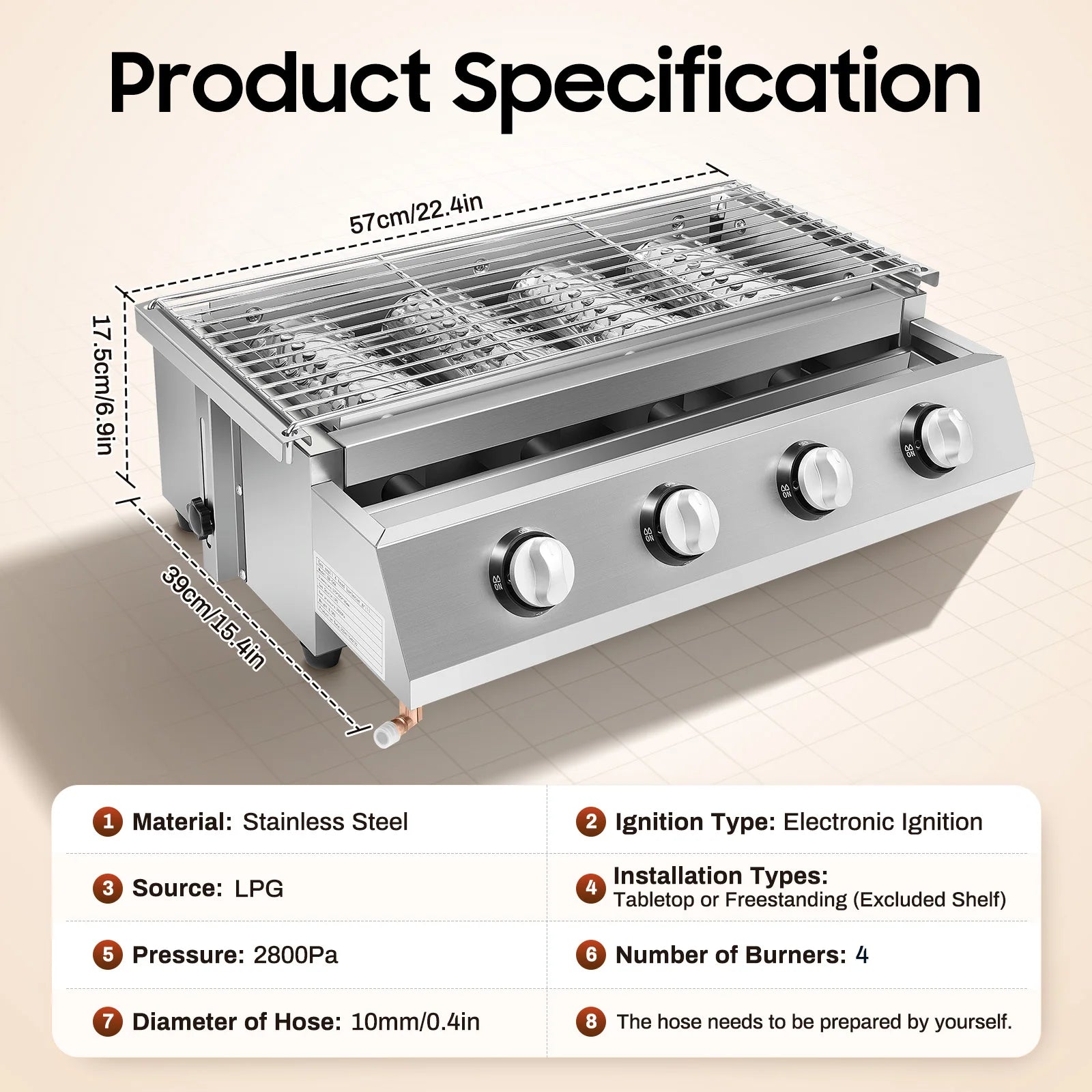 BBQ Propane Gas Grill