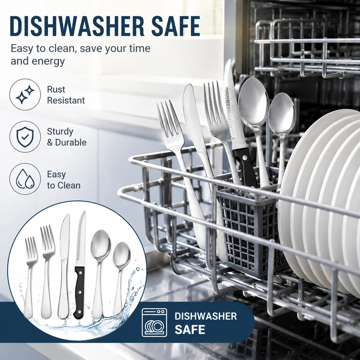 24-Piece Stainless Steel Flatware Set – Service for 4