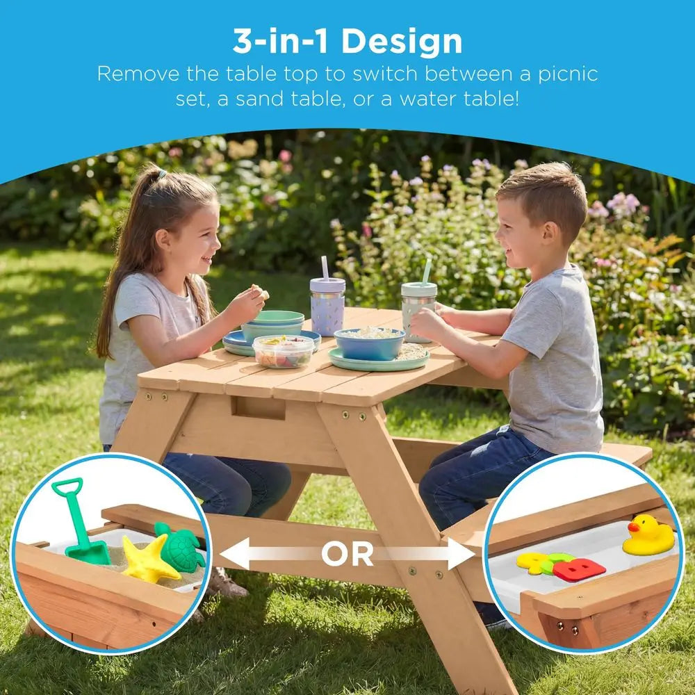 Kids Picnic Table with Umbrella