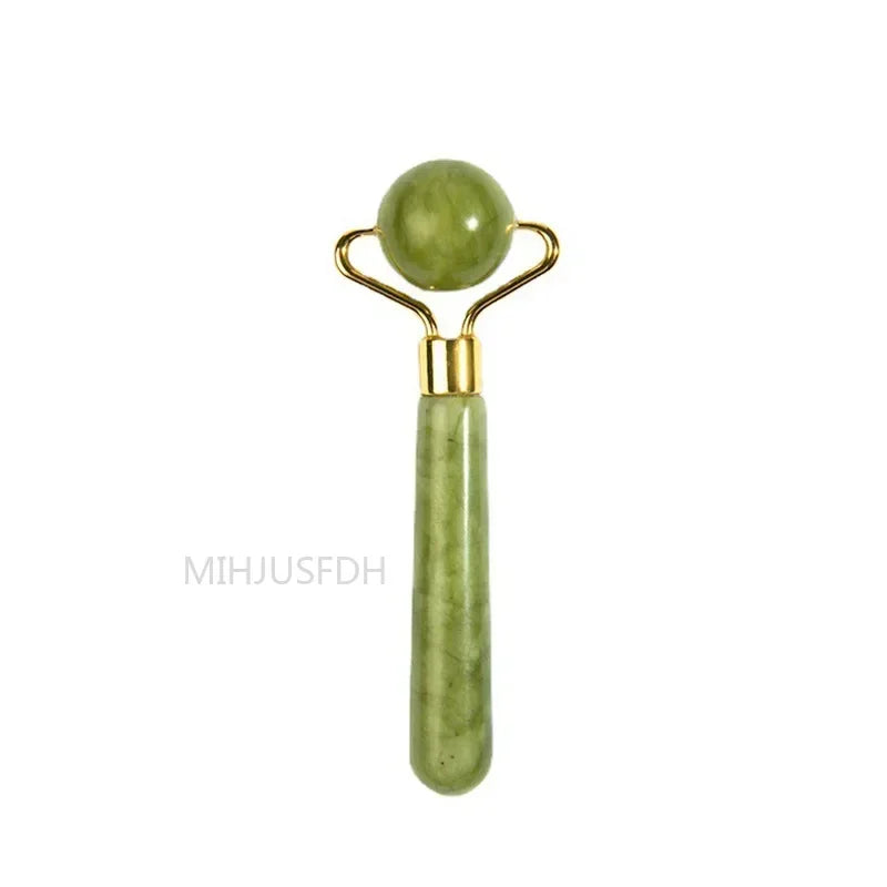 Natural Jade Roller Massager & Gua Sha Set