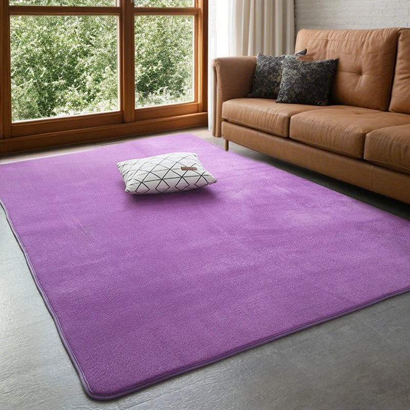 Modern Coral Velvet Carpet