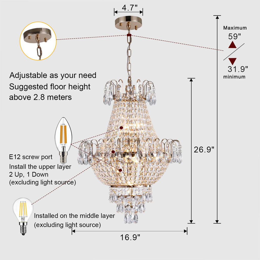 Luxury Retro Crystal Chandelier