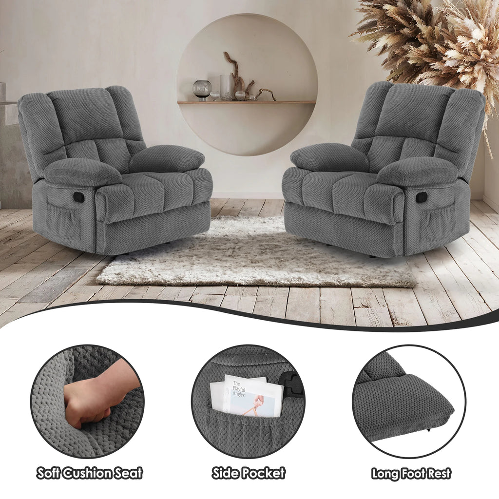 Oversized Rocker Recliner Chair – Extra-Wide