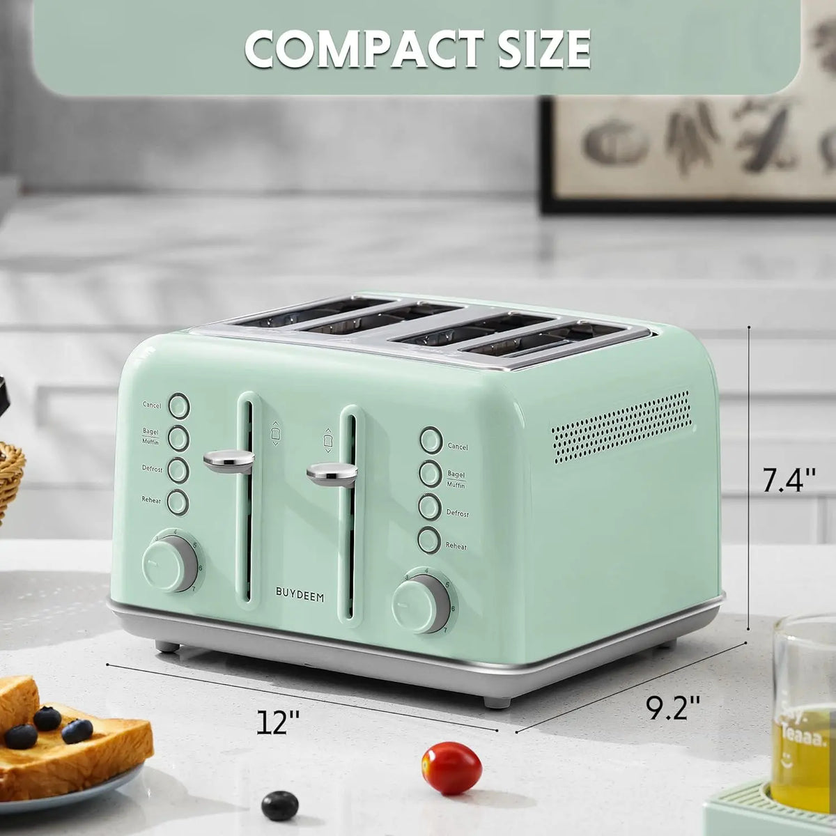 Retro 4-Slice Toaster – Stylish Design