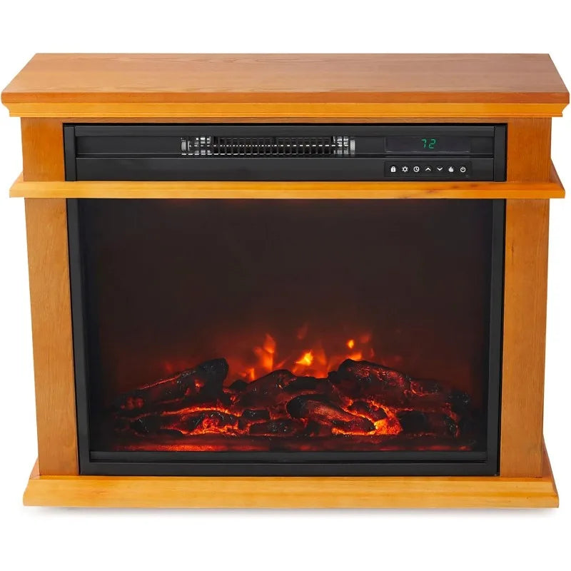 1500 Watt Portable Electric Fireplace Heater with Remote Control