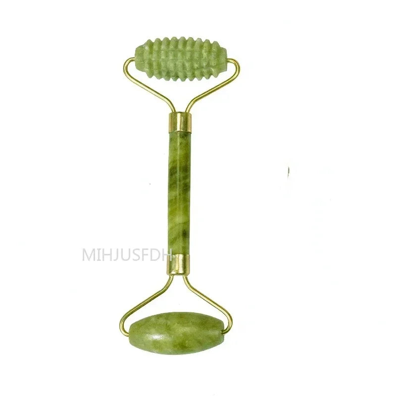 Natural Jade Roller Massager & Gua Sha Set