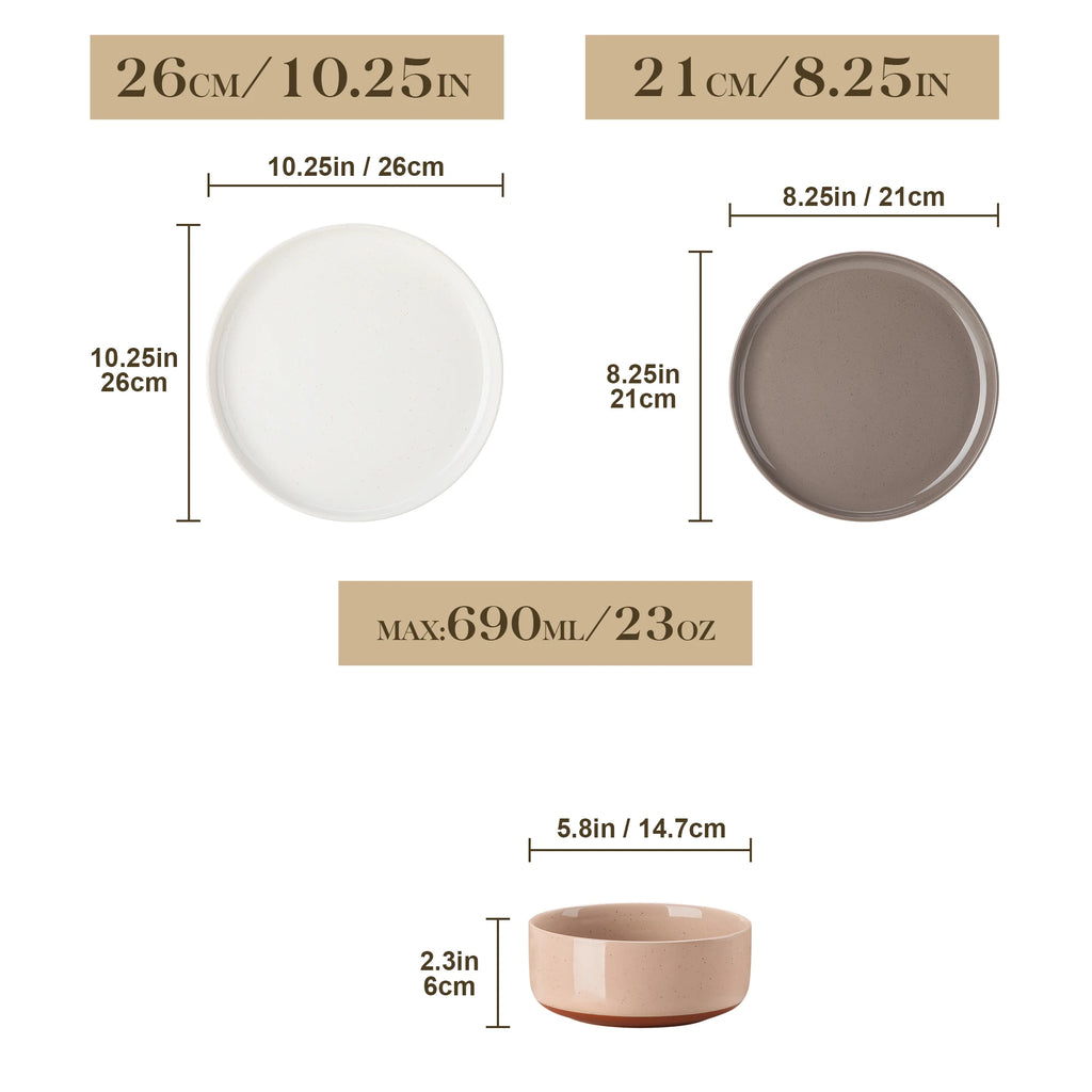Elegant Everyday 12/24 Pcs Dinnerware Set