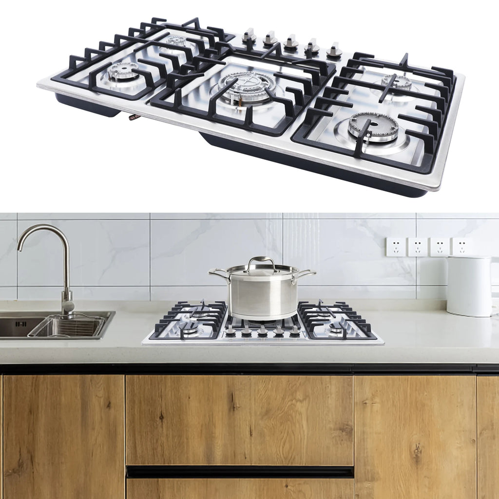 Dining Table with Built-In Gas Cooktop – 4/5 Burners