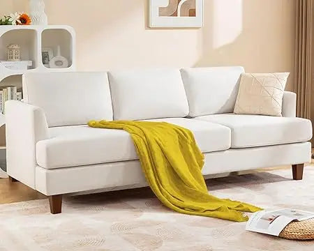 89" 3-Seated Comfy Couch with Deep Seats, Mid-Century Modern Upholstered