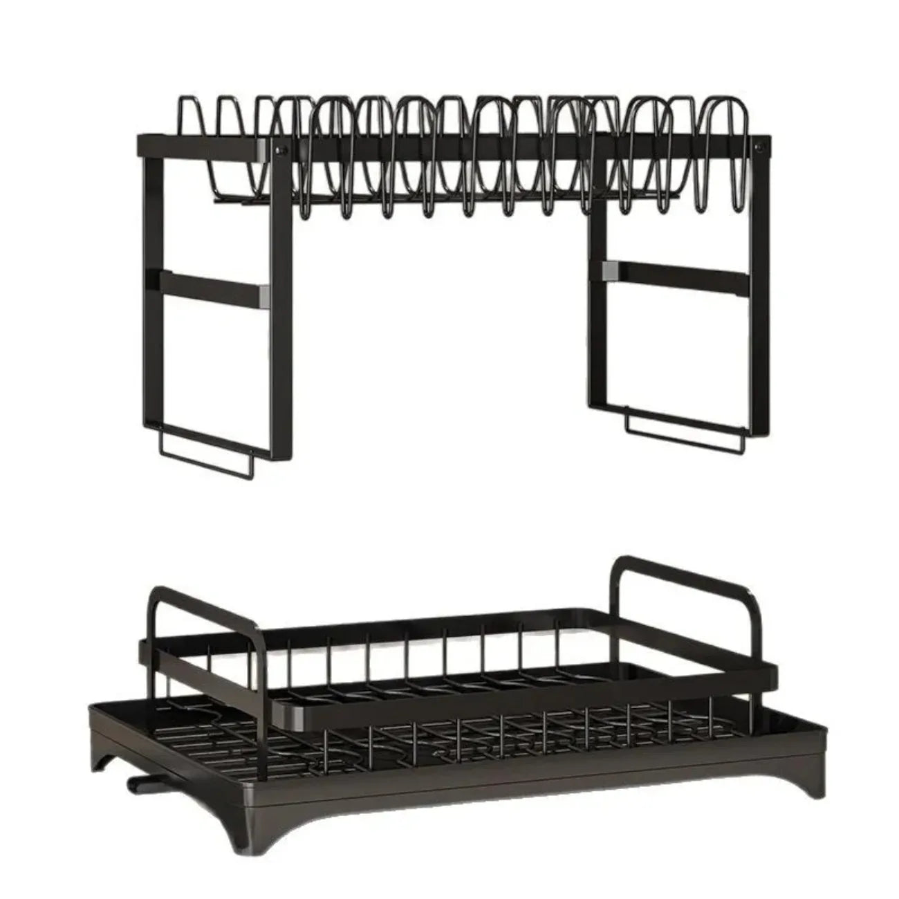 2-Tier Rotating Dish Drying Rack