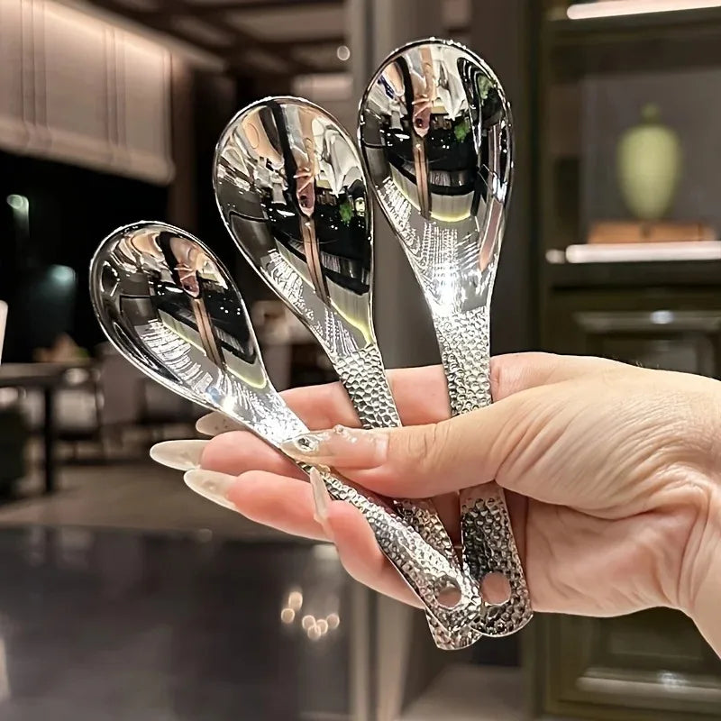 2pcs Stainless Steel Spoon Set – Large Capacity