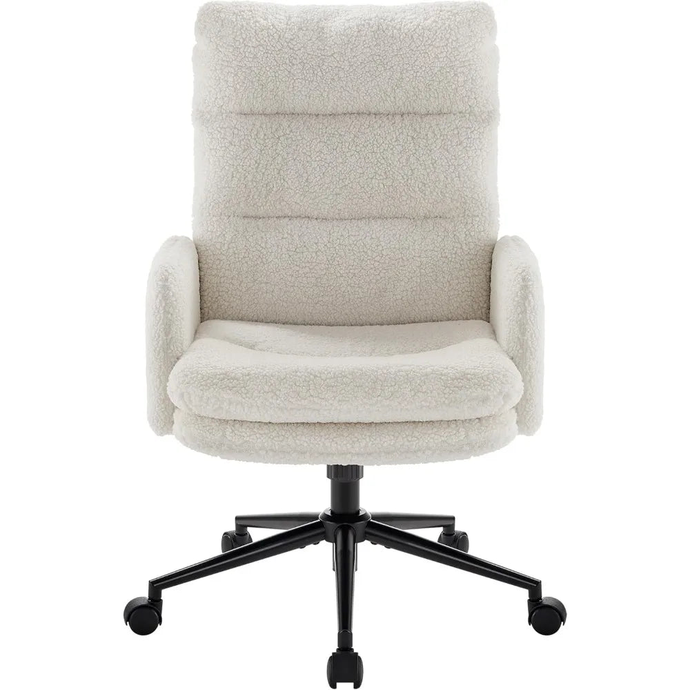 High-Back Adjustable Swivel Office Chair, Upholstered