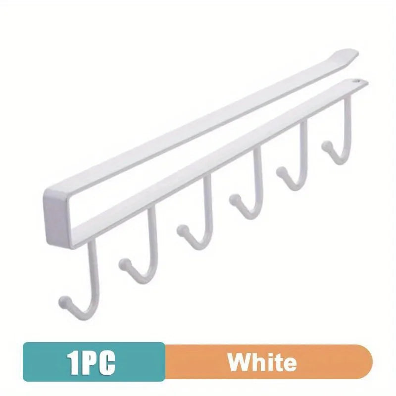 1pc 6 Hooks Storage Rack