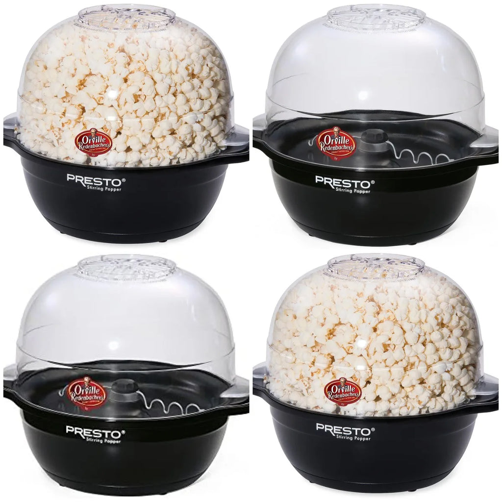 6 oz Capacity Stainless Steel Stirring Popcorn Maker