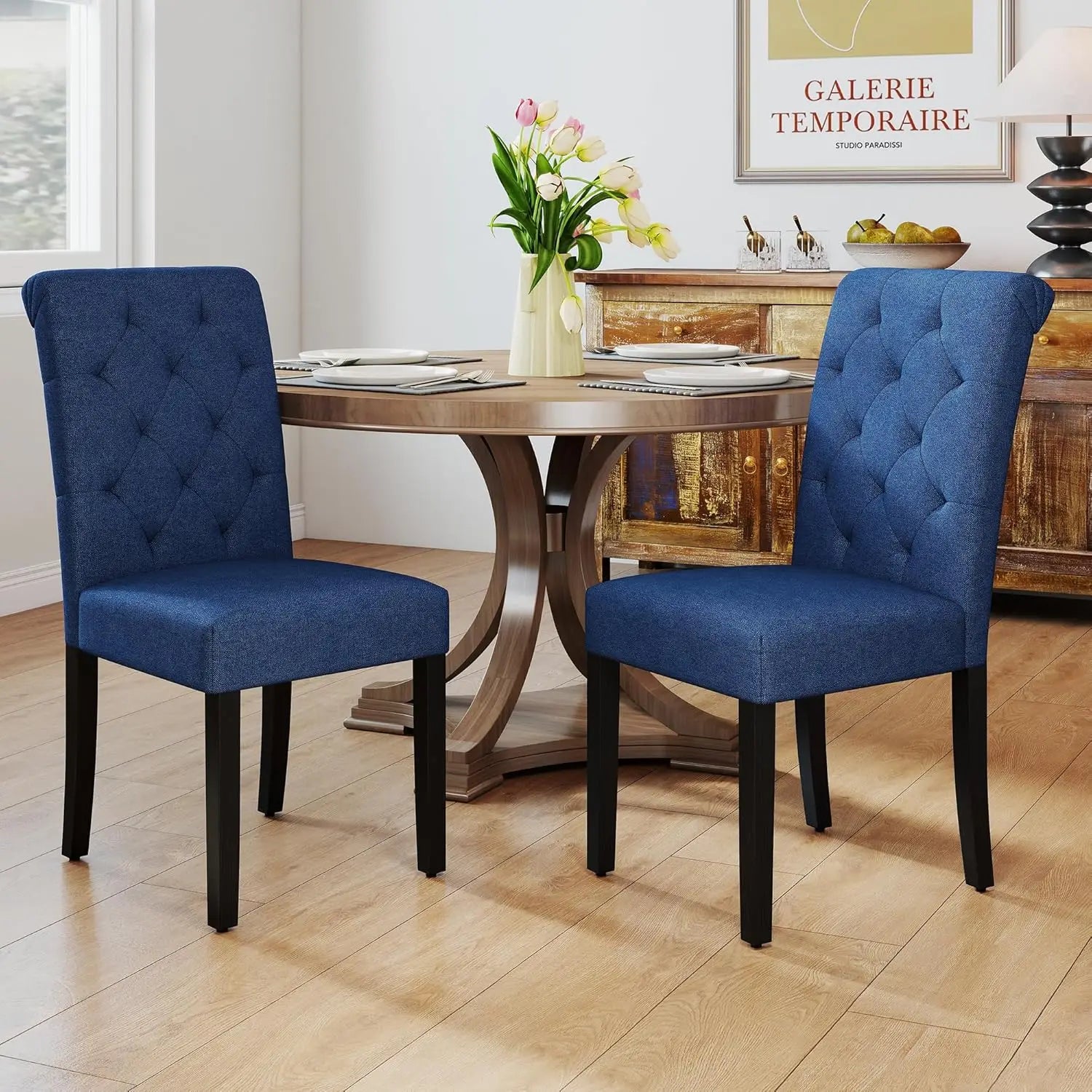 Set of 4 Upholstered Dining Chairs
