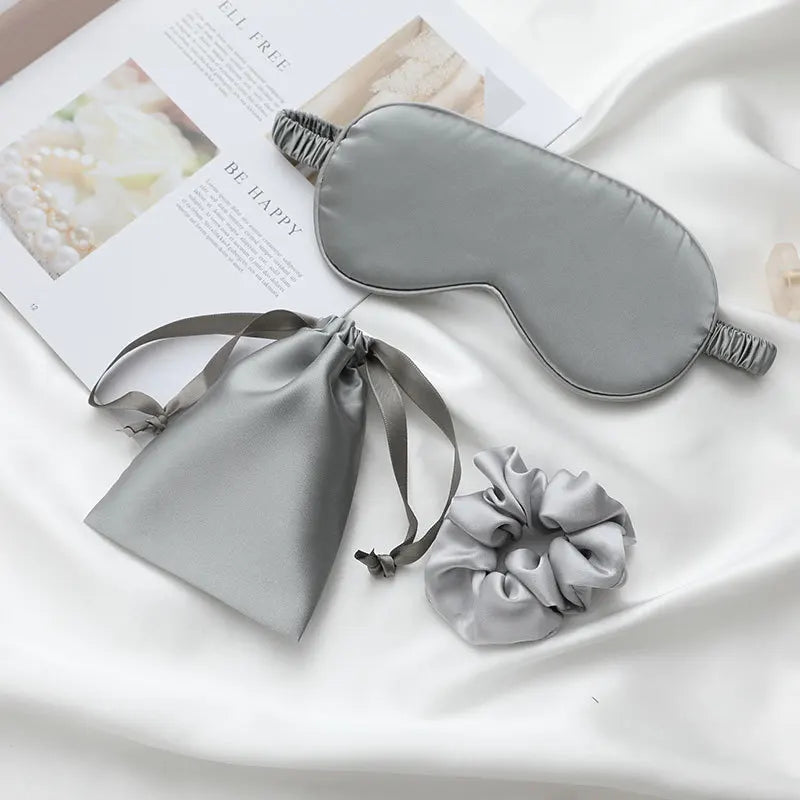 3-Piece Women’s Imitated Silk Sleep Eye Mask Set