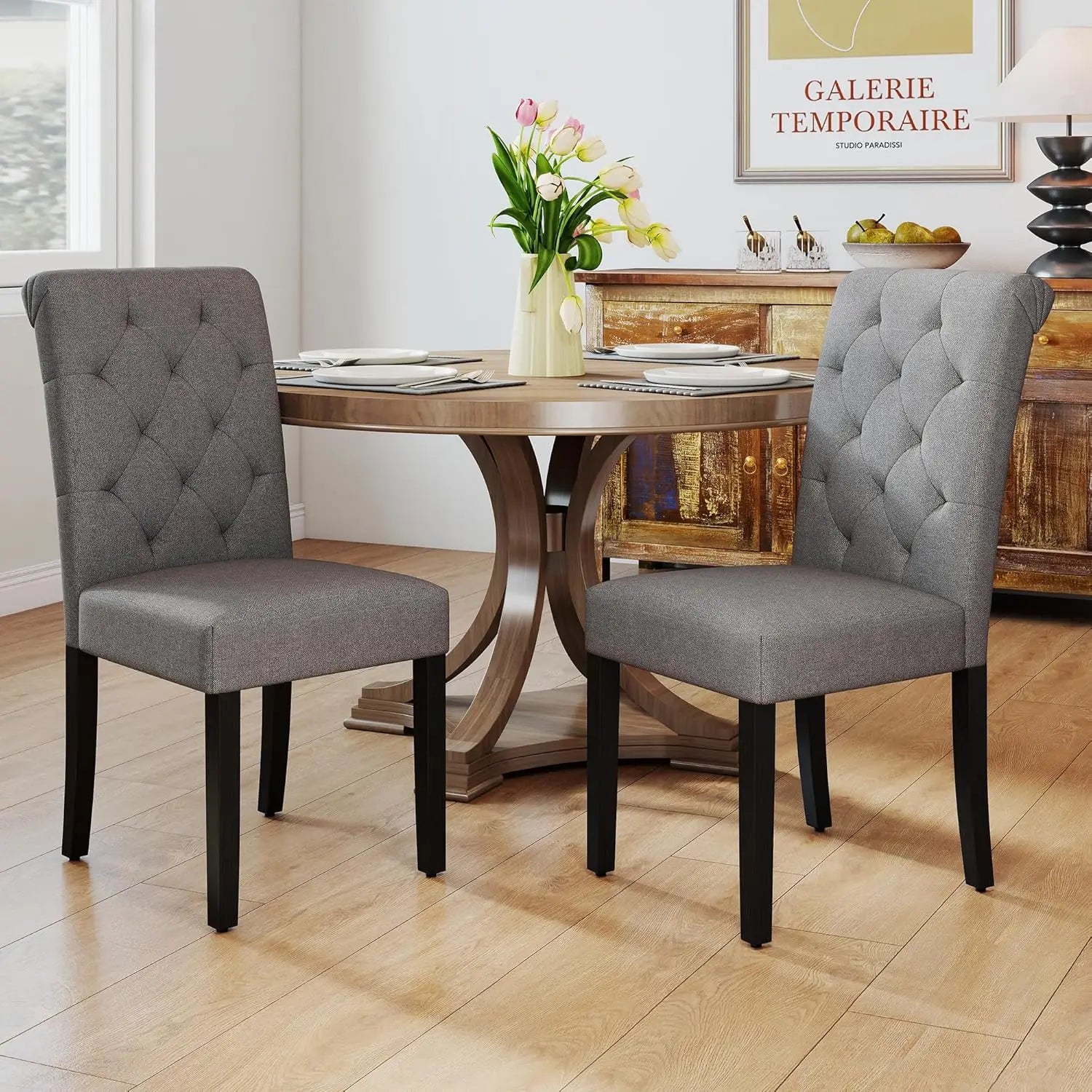 Set of 4 Upholstered Dining Chairs