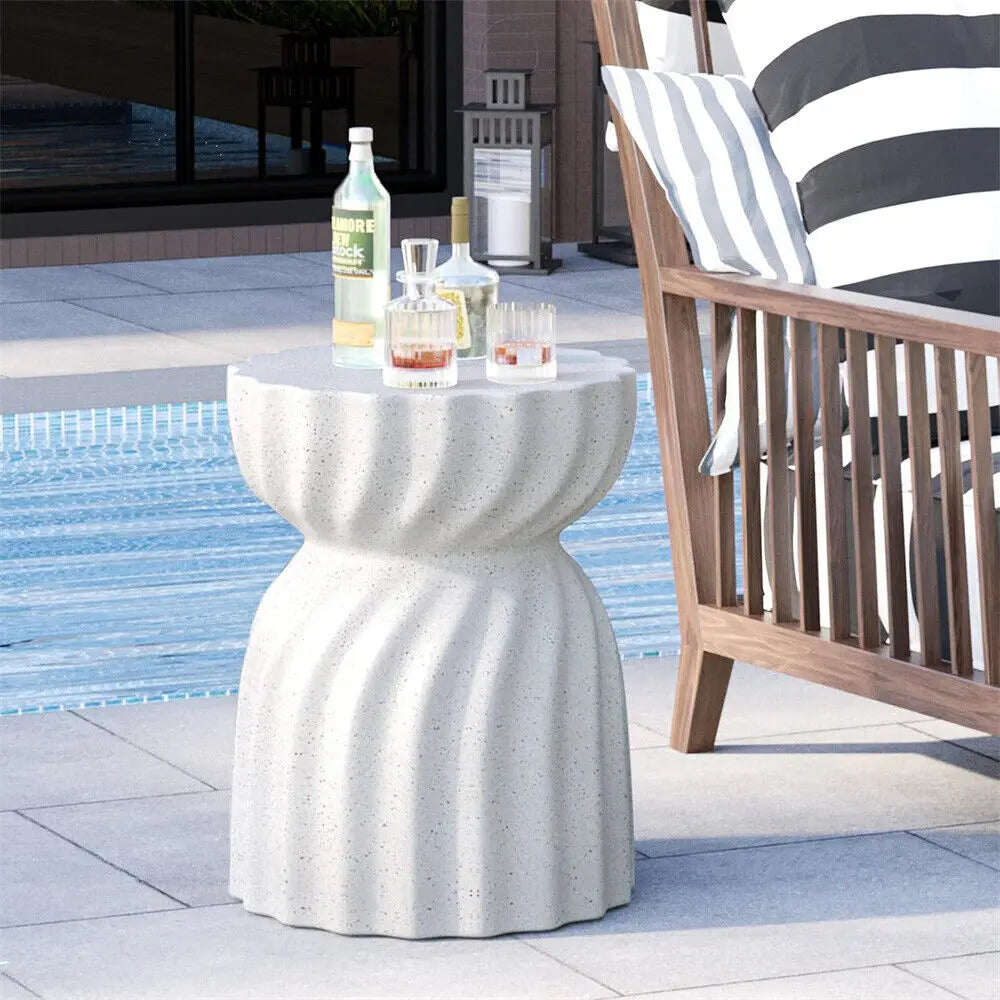 Contemporary Lightweight Concrete Accent Side Table