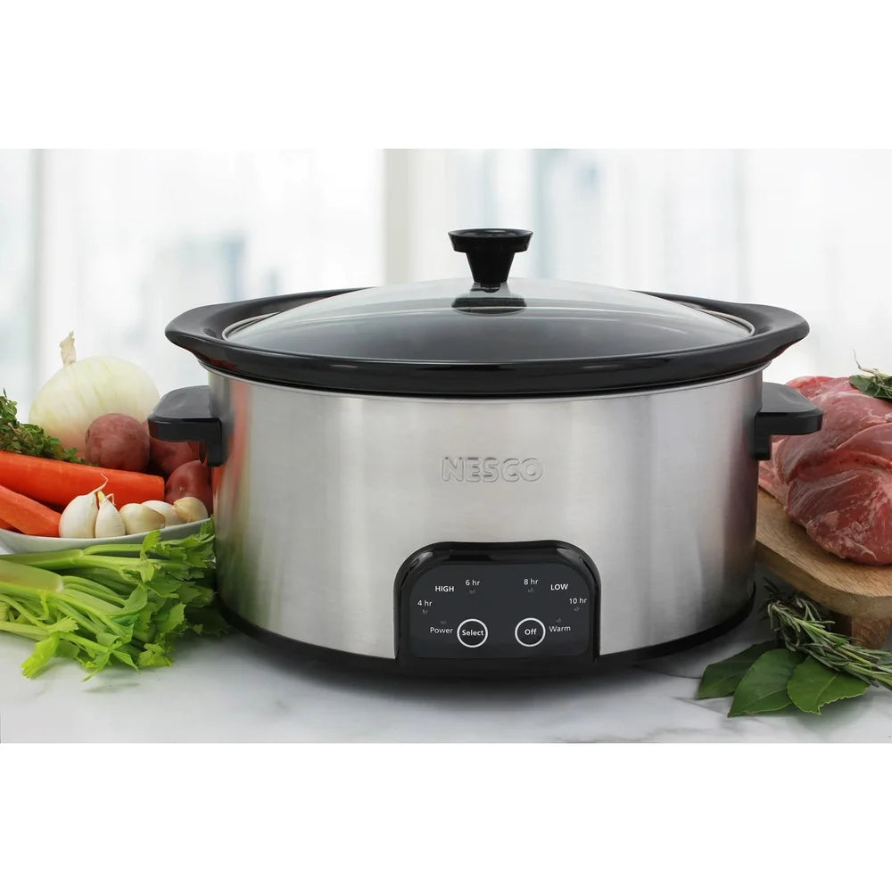 Digital Stainless Steel 6-Quart Slow Cooker – Effortless Cooking, Delicious Results