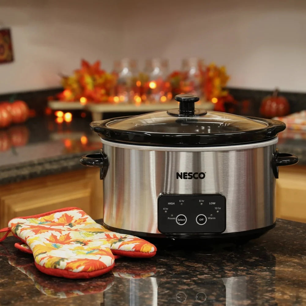 Digital Stainless Steel 6-Quart Slow Cooker – Effortless Cooking, Delicious Results