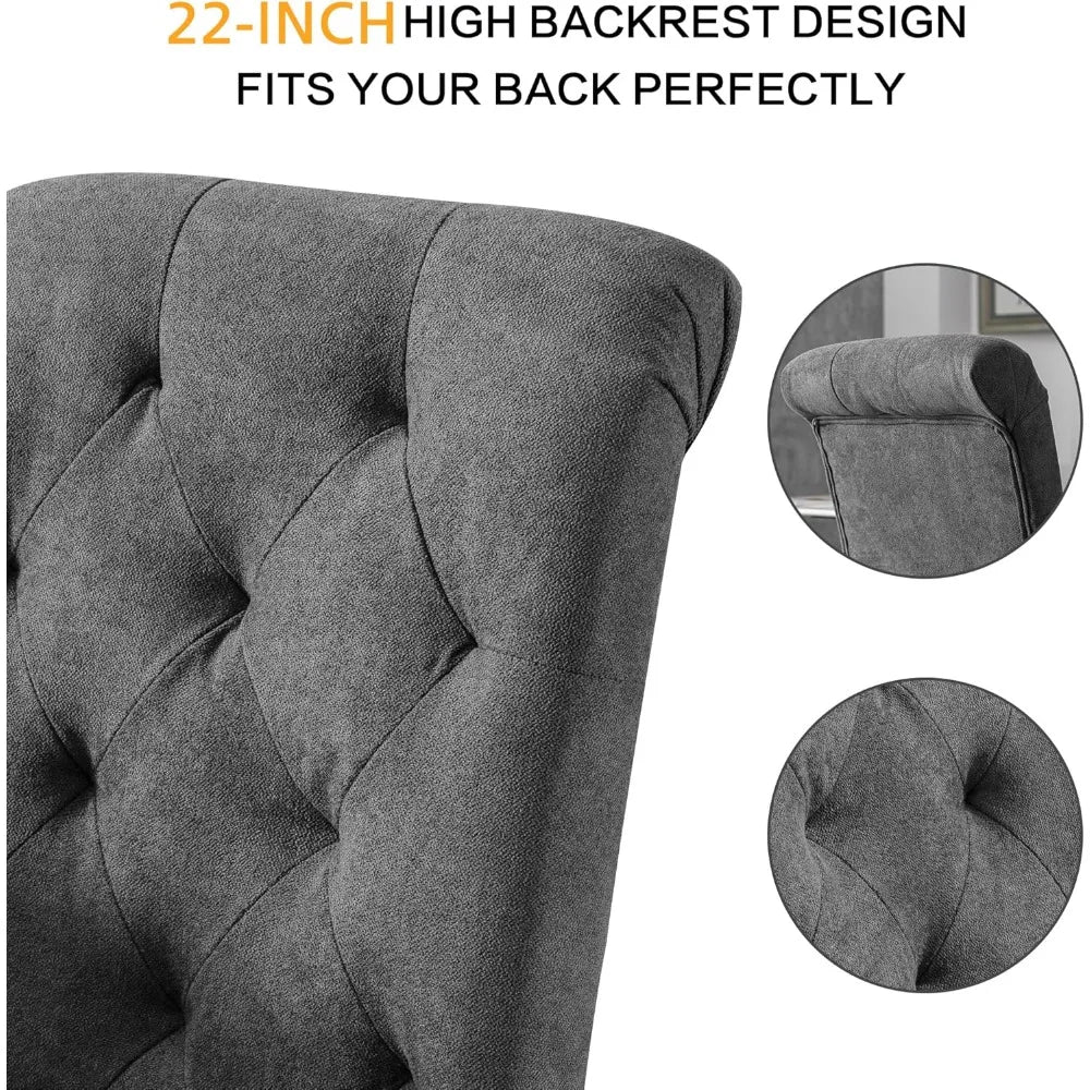 Set of 4 Upholstered Dining Chairs