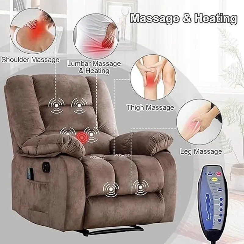 Massage Recliner Chair with Heat & Massage Function