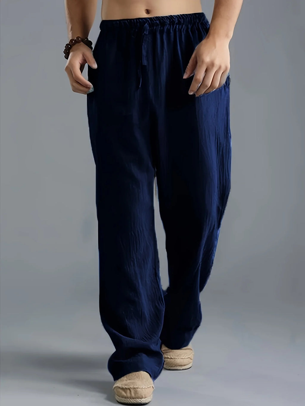 Men's Plus-Size Linen Breathable Sweatpants