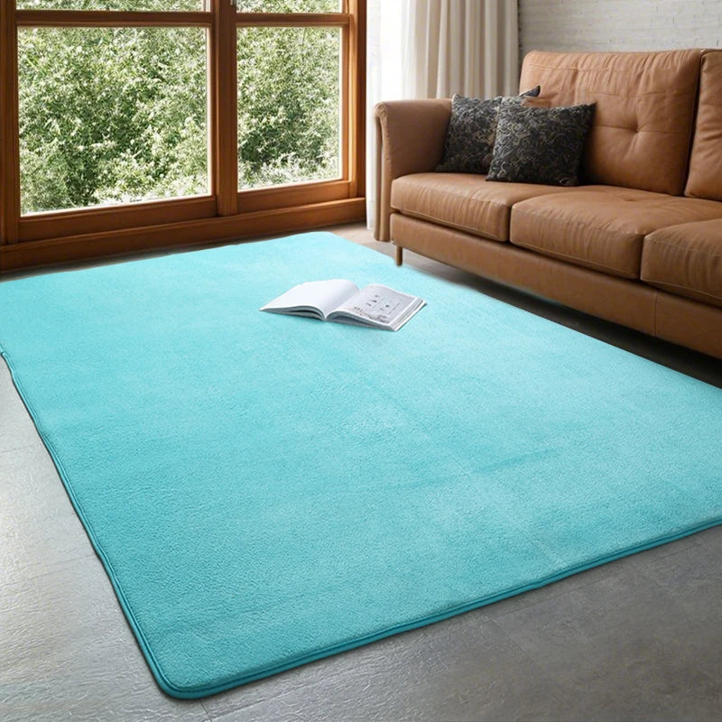 Modern Coral Velvet Carpet