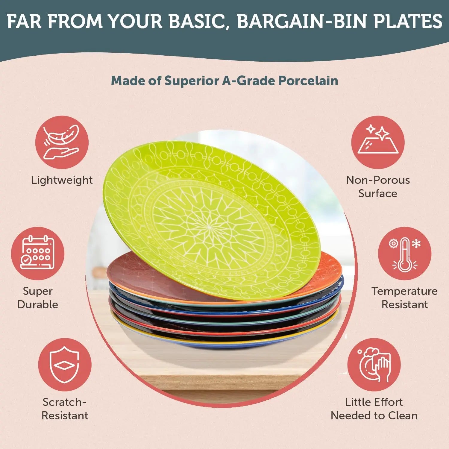 Salad Plates – Colorful Boho Porcelain Small Plates