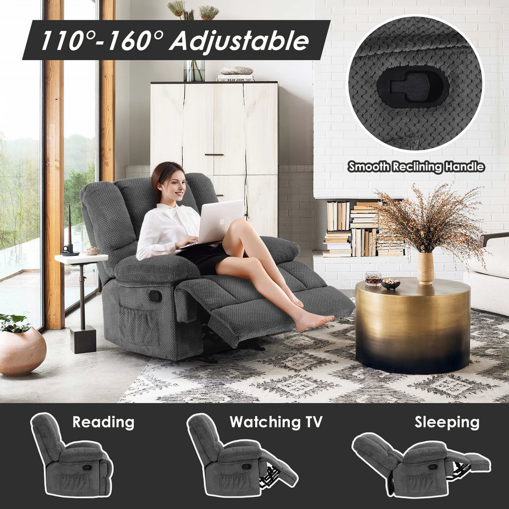 Oversized Rocker Recliner Chair – Extra-Wide