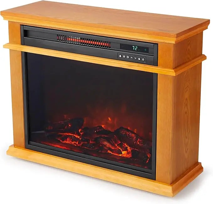 1500 Watt Portable Electric Fireplace Heater with Remote Control