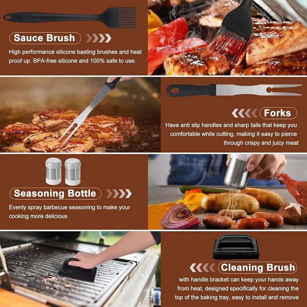 27-Piece Griddle Accessories Set – Stainless Steel Flat Top Grill Kit