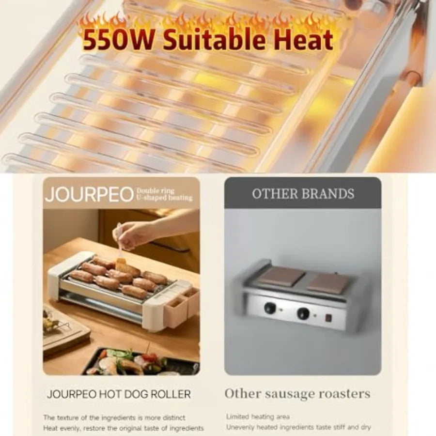3-in-1 Hot Dog Roller Grill & Griddle