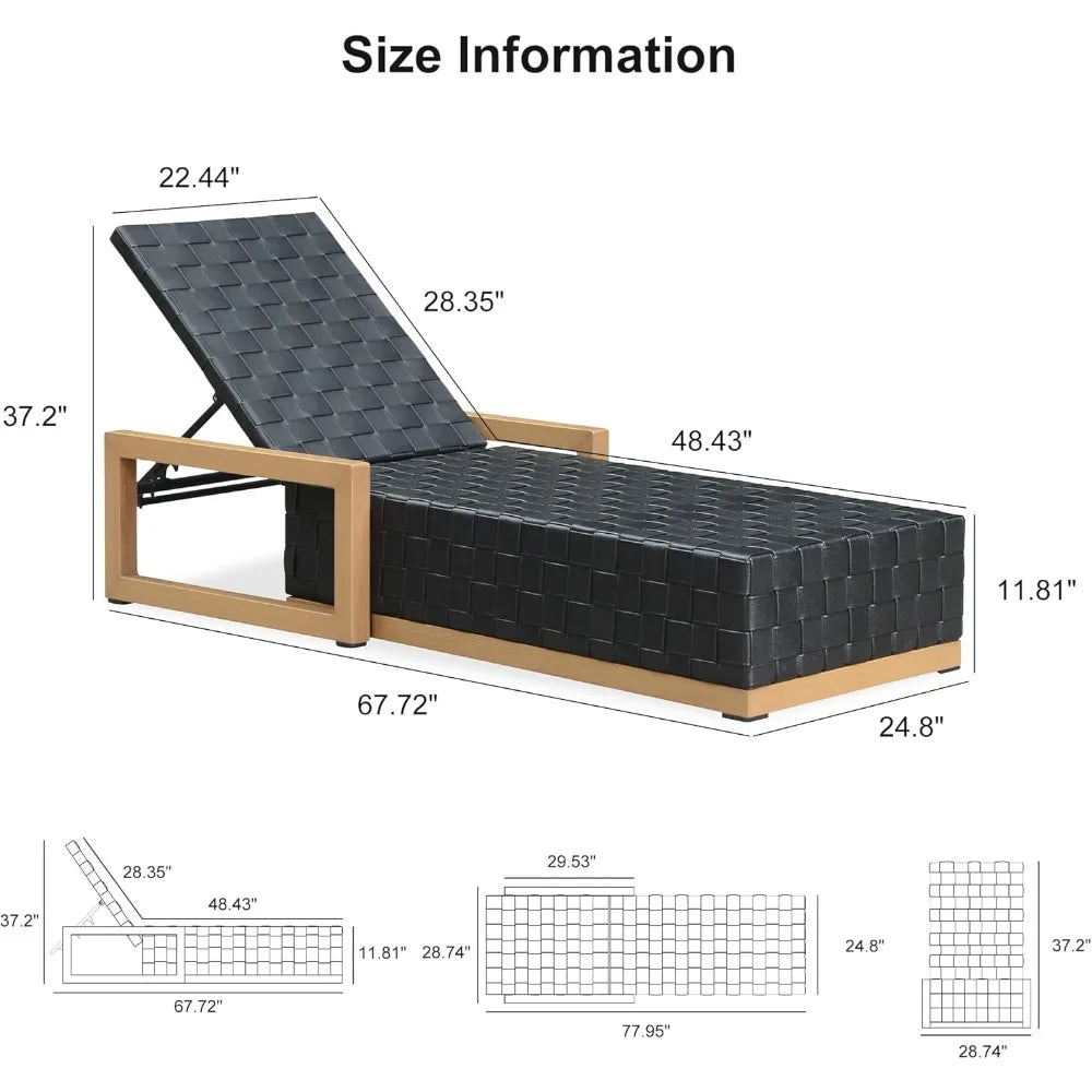 Outdoor Chaise Lounge Set of 2
