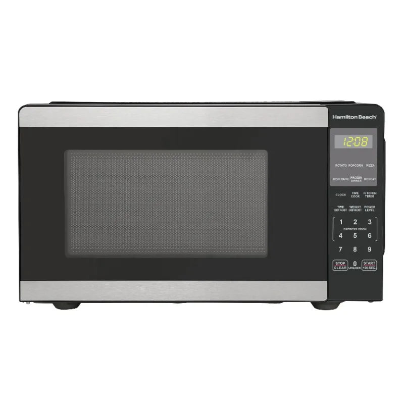 0.9 Cu Ft Countertop Microwave Oven, 900 Watts, Stainless Steel