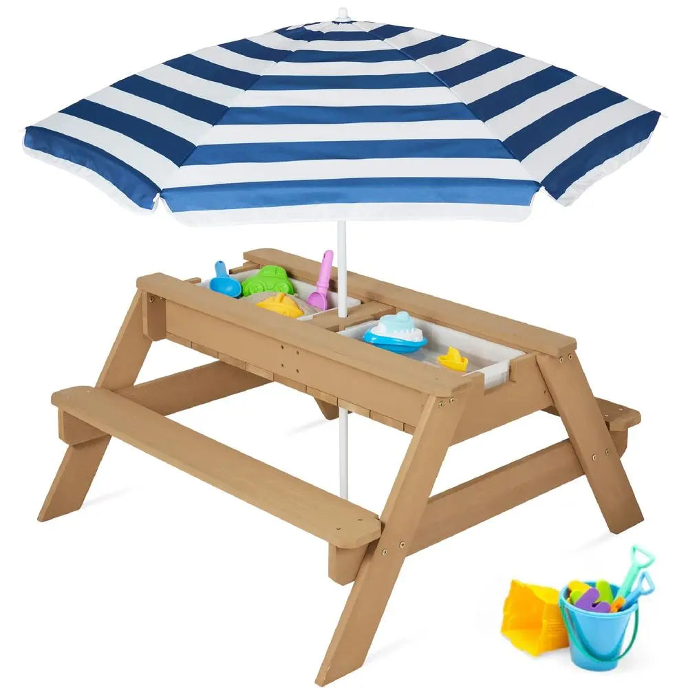 Kids Picnic Table with Umbrella