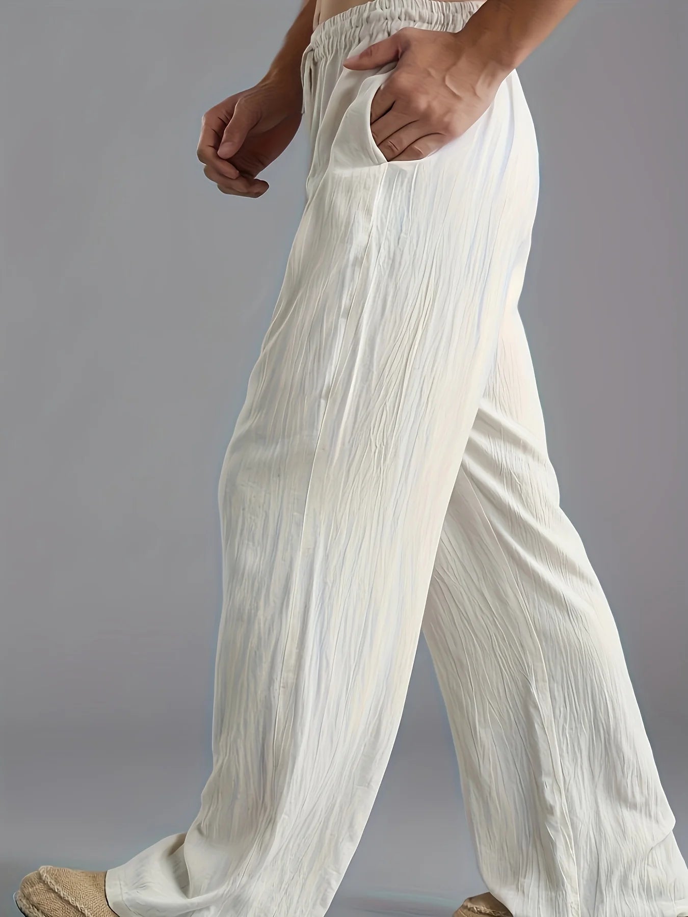 Men's Plus-Size Linen Breathable Sweatpants