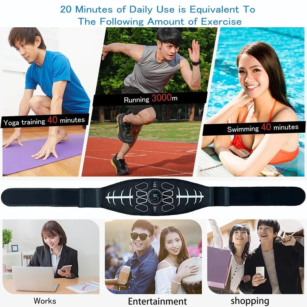 Abdominal Toning Belt Muscle Stimulator for Men & Women