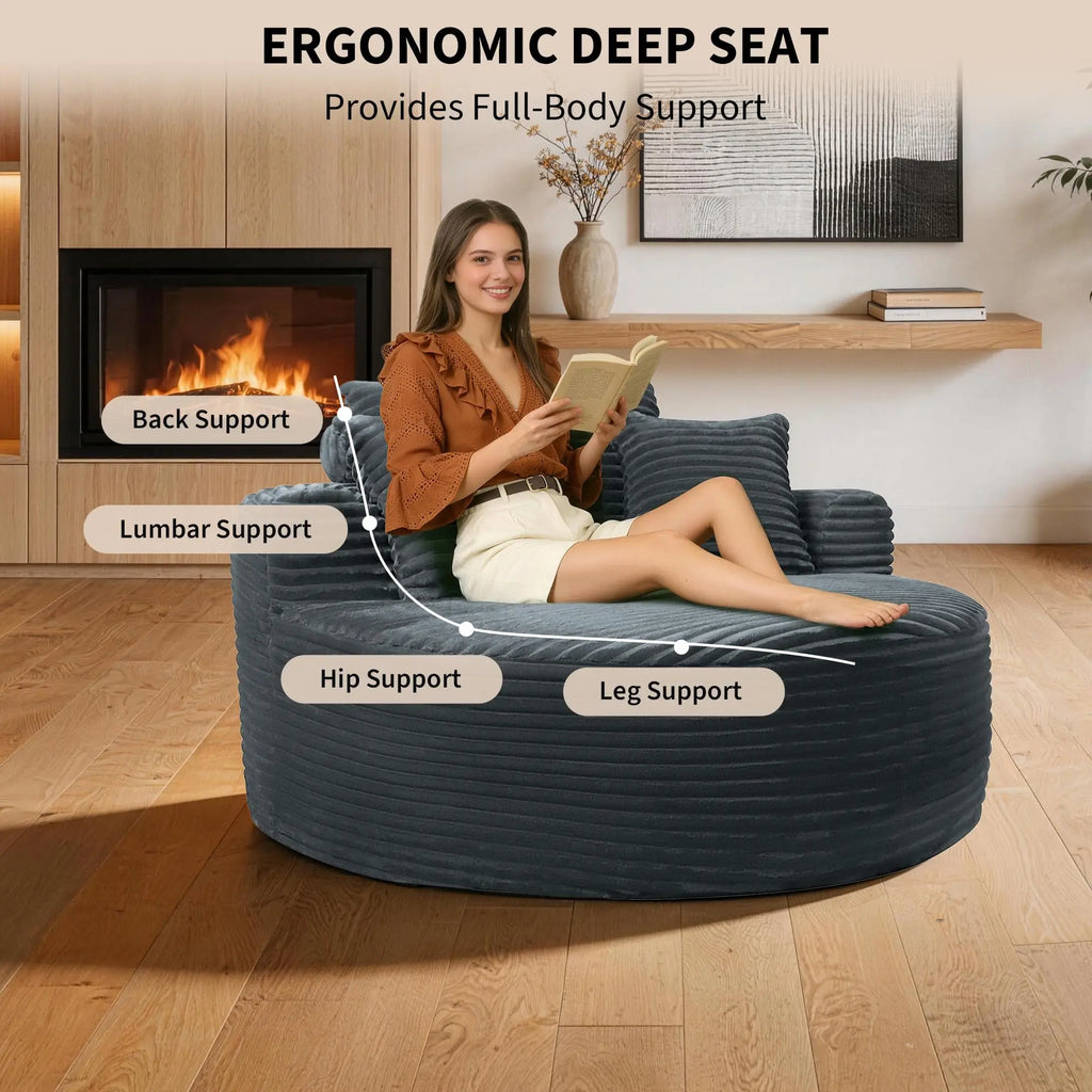 Oversized Round Upholstered Chair