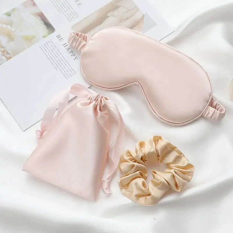 3-Piece Women’s Imitated Silk Sleep Eye Mask Set