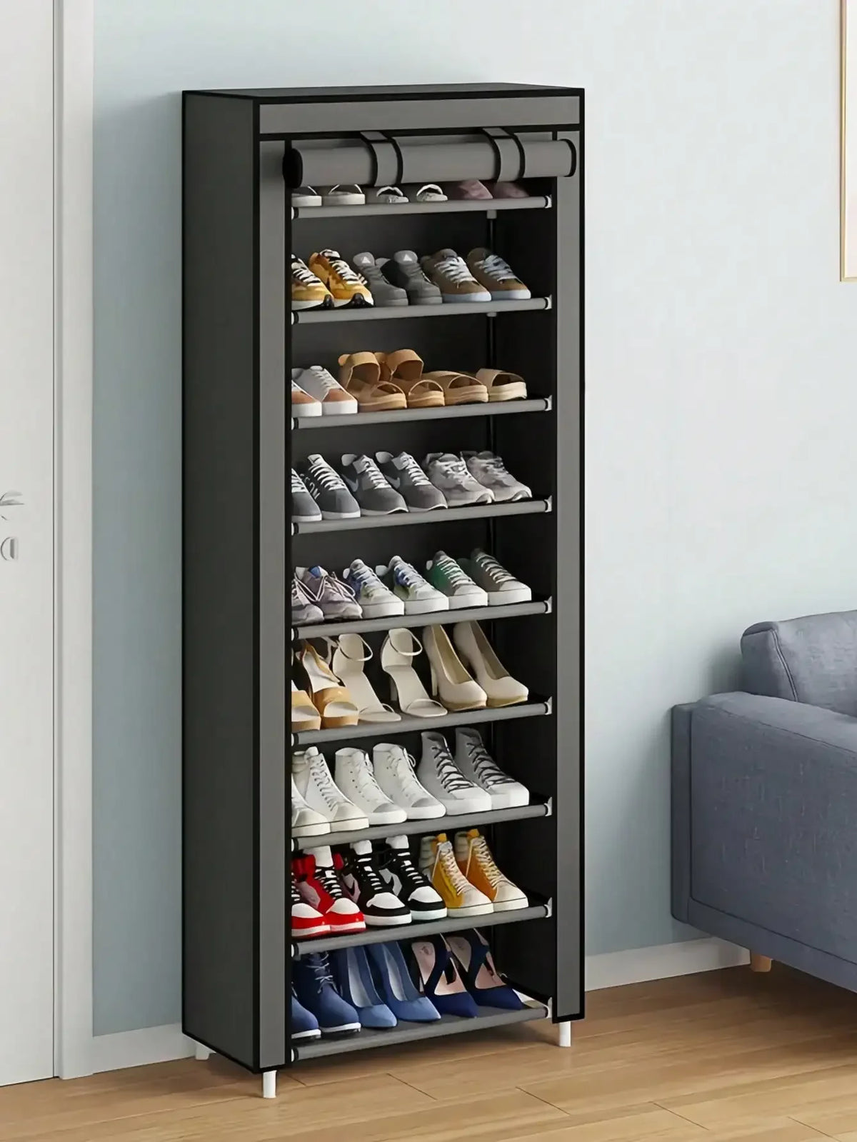 8-Tier/10-Tier Non-Woven Fabric Shoe Rack