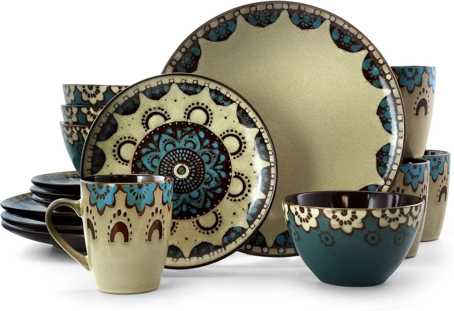 16-Piece Luxurious Stoneware Dinnerware Set