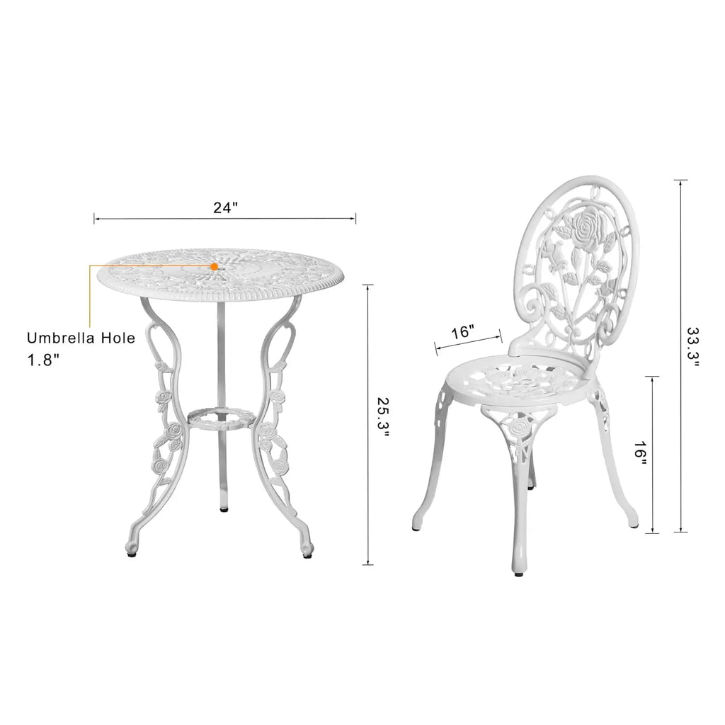 Bistro Table and Chairs Patio Set