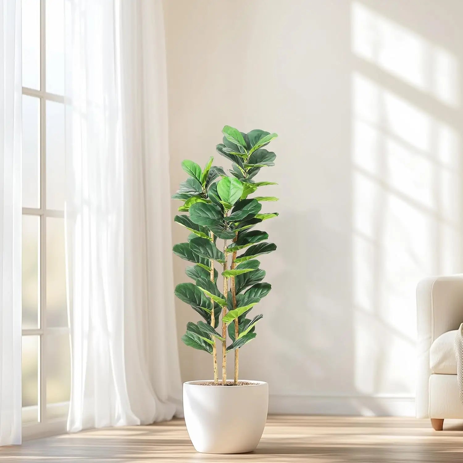 Artificial Fiddle Leaf Fig Tree with Pot