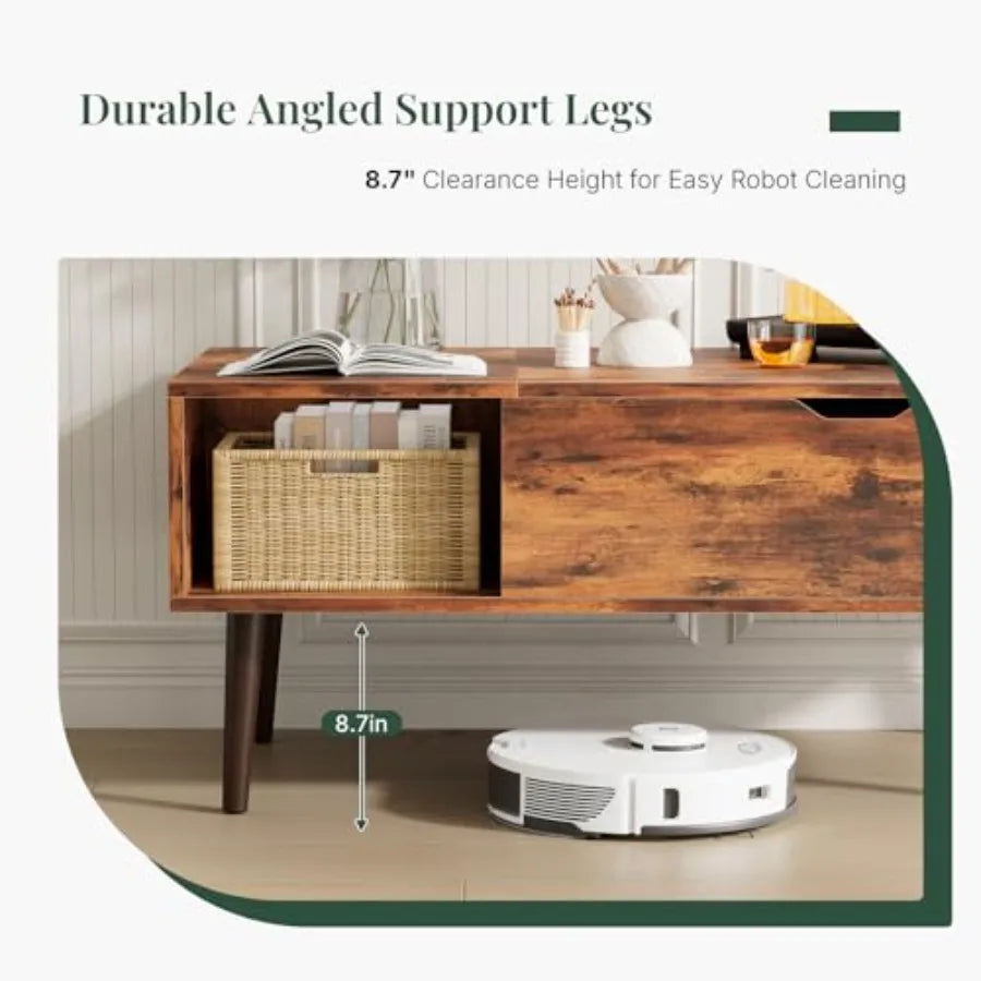 Wood Lift Top Coffee Table with Hidden Storage
