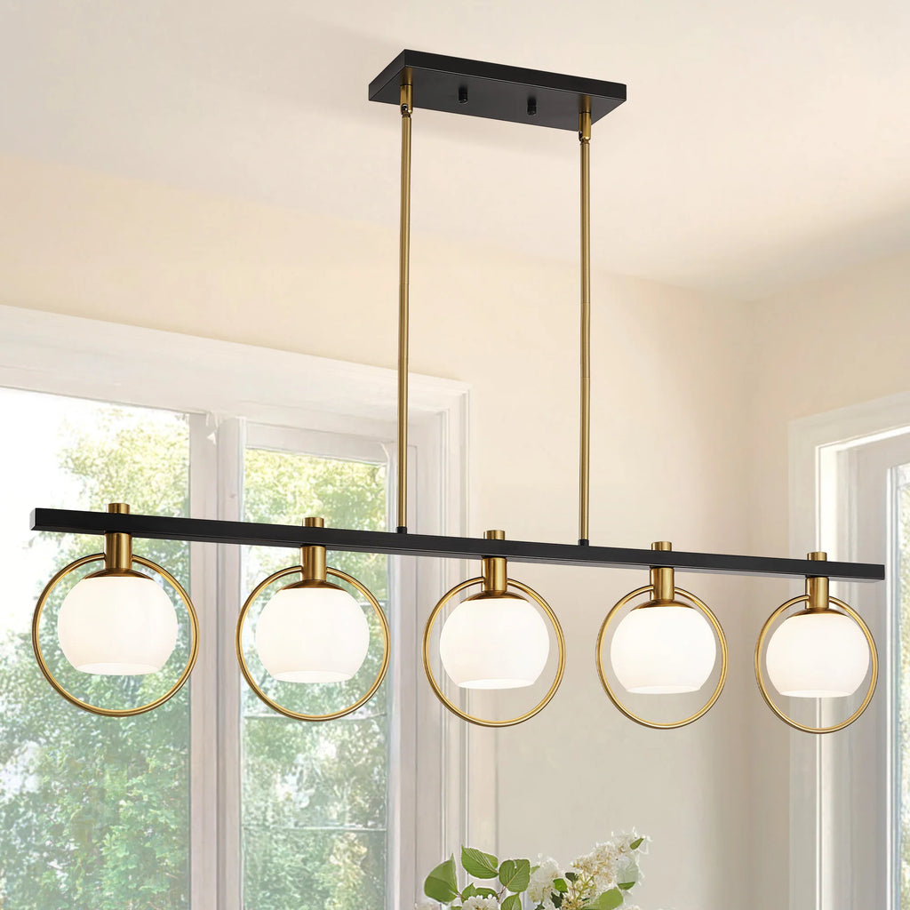 Modern 5-Light Adjustable Chandelier