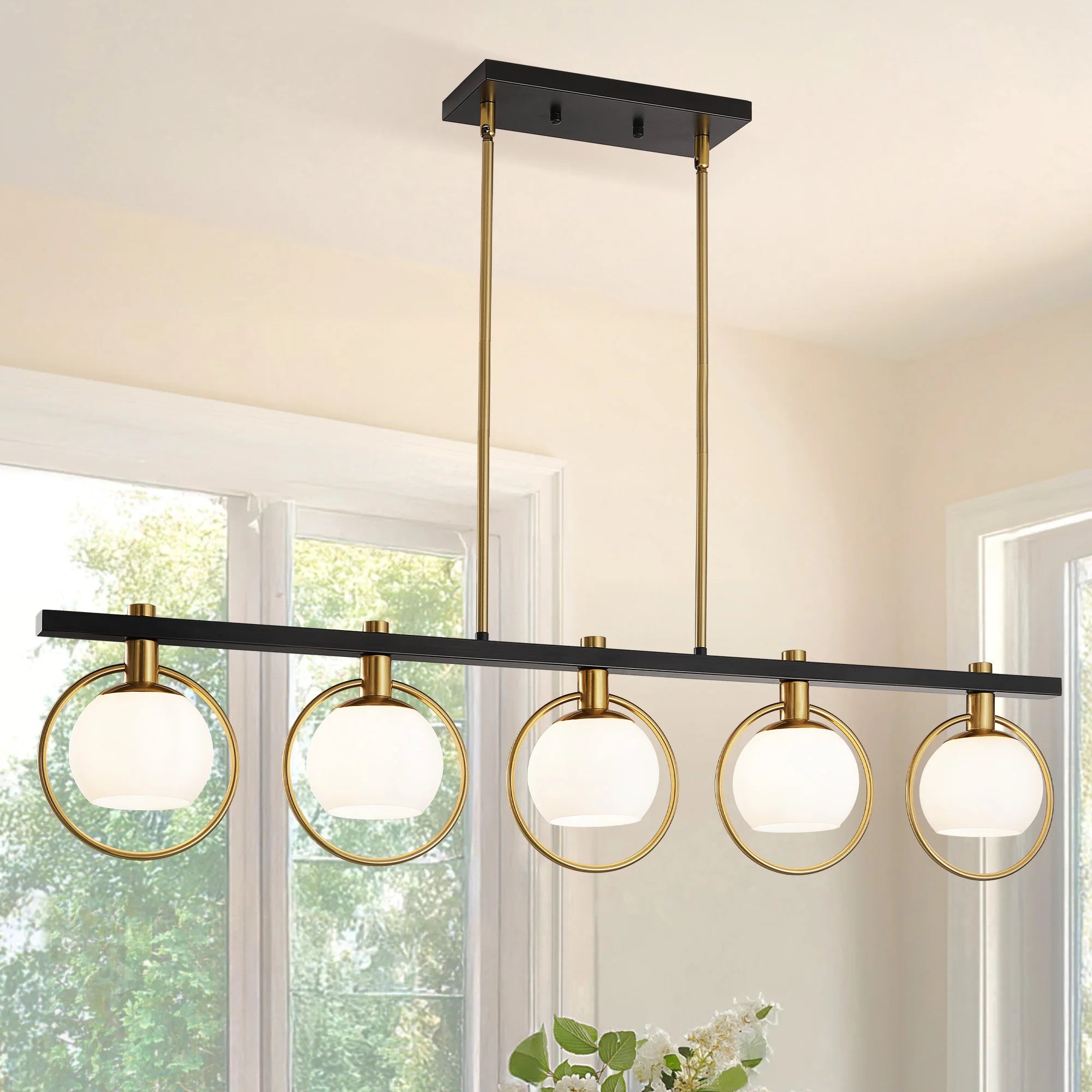 Modern 5-Light Adjustable Chandelier