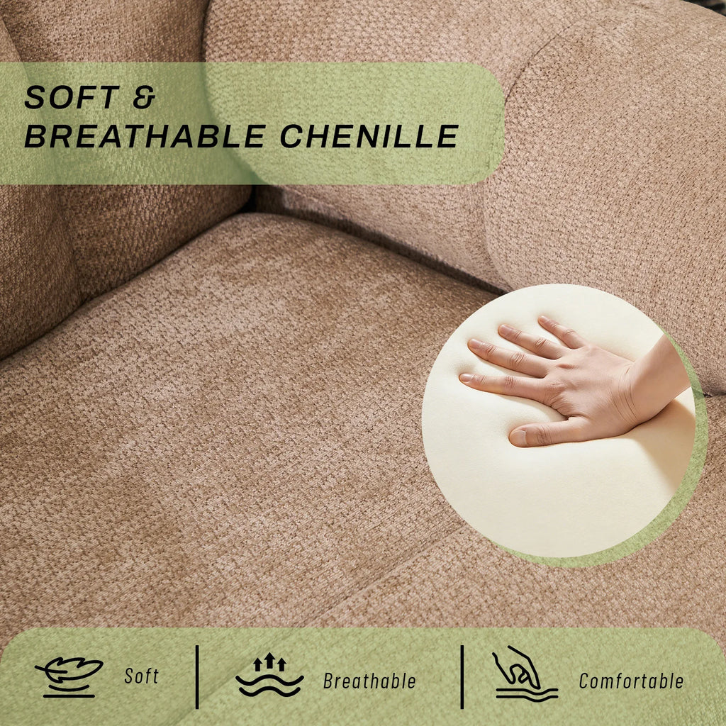 Modern Chenille Rocking Recliner Chair
